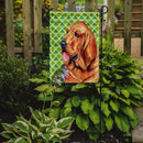 Bloodhound St. Patrick's Day Shamrock Portrait Garden Flag – Decorative Outdoor Yard Flag
