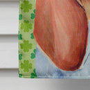 Basset Hound St. Patrick's Day Shamrock Portrait House Flag 28x40 Porch Sleeve Pole Decorative Outside Yard Banner Artwork Wall Hanging, Polyester