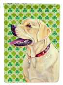 Labrador St. Patrick's Day Shamrock Portrait House Flag 28x40 Porch Sleeve Pole Decorative Outside Yard Banner Artwork Wall Hanging, Polyester