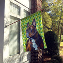 French Bulldog St. Patrick's Day Shamrock Portrait House Flag 28x40 Porch Sleeve Pole Decorative Outside Yard Banner Artwork Wall Hanging, Polyester