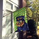 Brussels Griffon St. Patrick's Day Shamrock Portrait House Flag 28x40 Porch Sleeve Pole Decorative Outside Yard Banner Artwork Wall Hanging, Polyester