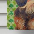 Dachshund St. Patrick's Day Shamrock Portrait House Flag 28x40 Porch Sleeve Pole Decorative Outside Yard Banner Artwork Wall Hanging, Polyester