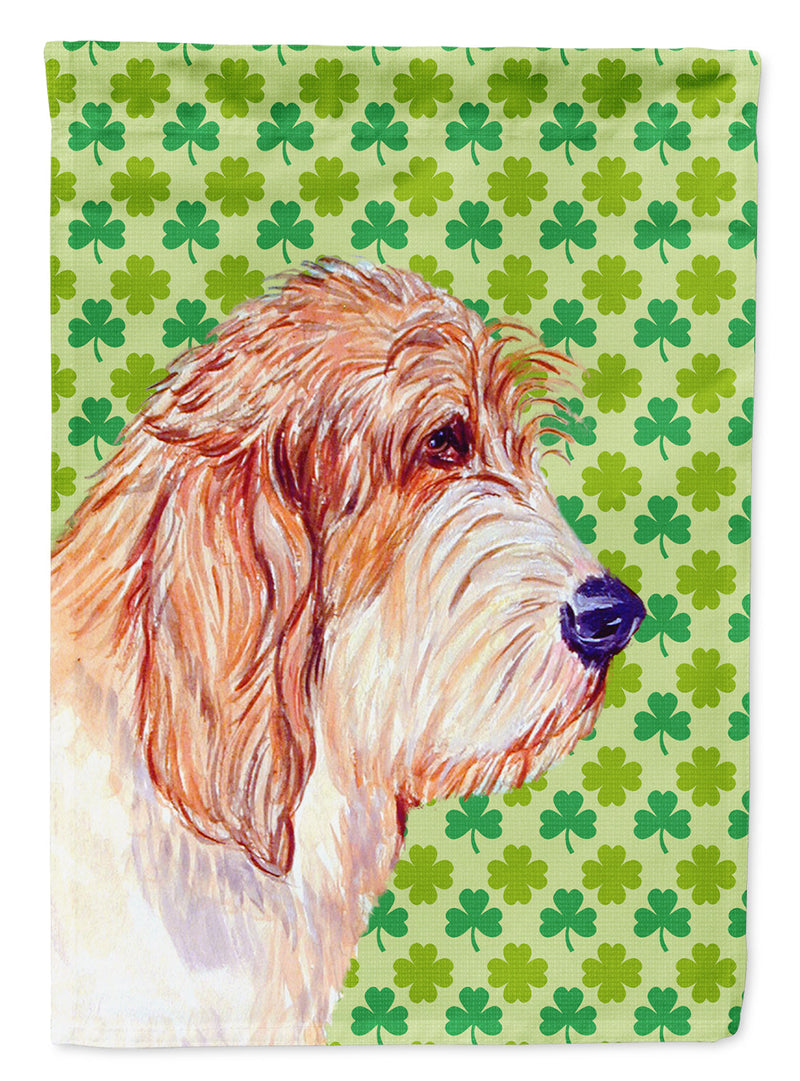 Petit Basset Griffon Vendeen St. Patrick's Day Shamrock  Flag Canvas House Size