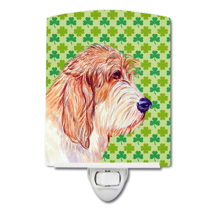 Petit Basset Griffon Vendeen St. Patrick's Day Shamrock Ceramic Night Light LH9217CNL