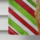 Great Dane Candy Cane Holiday Christmas House Flag 28x40 Porch Sleeve Pole Decorative Outside Yard Banner Artwork Wall Hanging, Polyester