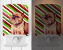 Brussels Griffon Candy Cane Holiday Christmas Ceramic Night Light Compact, UL-Certified, Ideal for Bedroom, Bathroom, Nursery, Hallway, Kitchen, 6x4x3, Multicolor