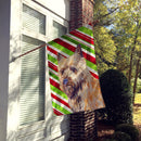 Cairn Terrier Candy Cane Holiday Christmas House Flag 28x40 Porch Sleeve Pole Decorative Outside Yard Banner Artwork Wall Hanging, Polyester