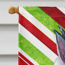Great Dane Candy Cane Holiday Christmas House Flag 28x40 Porch Sleeve Pole Decorative Outside Yard Banner Artwork Wall Hanging, Polyester