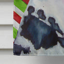 Great Dane Candy Cane Holiday Christmas House Flag 28x40 Porch Sleeve Pole Decorative Outside Yard Banner Artwork Wall Hanging, Polyester