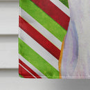 Whippet Candy Cane Holiday Christmas House Flag 28x40 Porch Sleeve Pole Decorative Outside Yard Banner Artwork Wall Hanging, Polyester