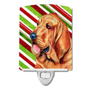 Bloodhound Candy Cane Holiday Christmas Ceramic Night Light LH9241CNL