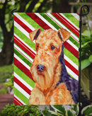 Airedale Candy Cane Holiday Christmas  Garden Flag – Decorative Outdoor Yard Flag
