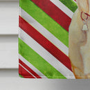 Labrador Candy Cane Holiday Christmas House Flag 28x40 Porch Sleeve Pole Decorative Outside Yard Banner Artwork Wall Hanging, Polyester