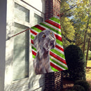 Weimaraner Candy Cane Holiday Christmas House Flag 28x40 Porch Sleeve Pole Decorative Outside Yard Banner Artwork Wall Hanging, Polyester