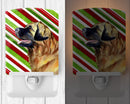 Leonberger Candy Cane Holiday Christmas Ceramic Night Light Compact, UL-Certified, Ideal for Bedroom, Bathroom, Nursery, Hallway, Kitchen, 6x4x3, Multicolor