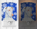 Great Dane Winter Snowflakes Holiday Ceramic Night Light Compact, UL-Certified, Ideal for Bedroom, Bathroom, Nursery, Hallway, Kitchen, 6x4x3, Multicolor