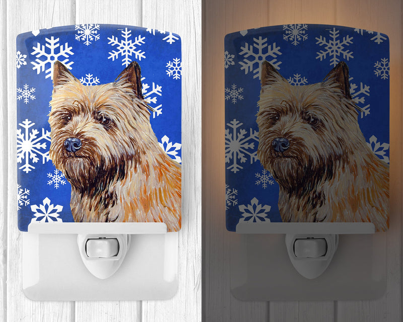 Cairn Terrier Winter Snowflakes Holiday Ceramic Night Light LH9275CNL