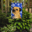 Border Terrier Winter Snowflakes Holiday Garden Flag – Decorative Outdoor Yard Flag