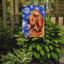 Bloodhound Winter Snowflakes Holiday Garden Flag – Decorative Outdoor Yard Flag