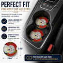Old English Sheepdog Red  Green Snowflakes Holiday Christmas Set of 2 Cup Holder Car Coasters Absorbent Round Sandstone Coasters Gifts for Men or Women, 2.5, Multicolor