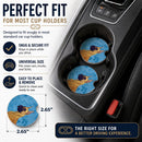 Blue Great Dane Set of 2 Cup Holder Car Coasters Absorbent Round Sandstone Coasters Gifts for Men or Women, 2.5, Multicolor