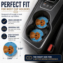 Blue Dachshund Set of 2 Cup Holder Car Coasters Absorbent Round Sandstone Coasters Gifts for Men or Women, 2.5, Multicolor