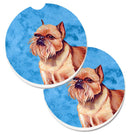 Blue Brussels Griffon Car Coasters – Set of 2 - Absorbent Stone with Fun & Functional Artwork LH9359BUCARC