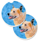 Blue Australian Cattle Dog Car Coasters – Set of 2 - Absorbent Stone with Fun & Functional Artwork LH9362BUCARC