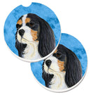 Blue Cavalier Spaniel Car Coasters – Set of 2 - Absorbent Stone with Fun & Functional Artwork LH9369BUCARC