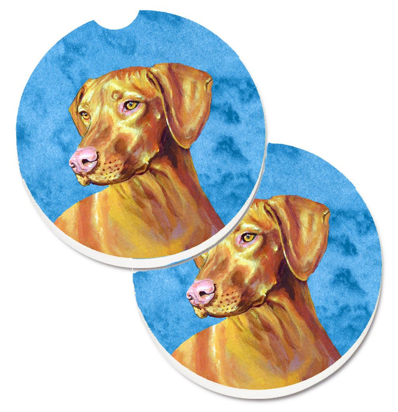Blue Vizsla Car Coasters – Set of 2 - Absorbent Stone with Fun & Functional Artwork LH9370BUCARC