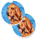 Blue Bloodhound Car Coasters – Set of 2 - Absorbent Stone with Fun & Functional Artwork LH9376BUCARC