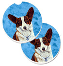 Blue Corgi Car Coasters – Set of 2 - Absorbent Stone with Fun & Functional Artwork LH9378BUCARC