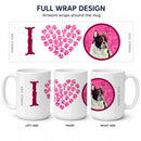 Pink French Bulldog Ceramic Coffee Mug 15 oz Decorative Large C Handle Mug Cup for Tea, Cocoa Hot Chocolate