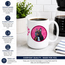 Pink French Bulldog Ceramic Coffee Mug 15 oz Decorative Large C Handle Mug Cup for Tea, Cocoa Hot Chocolate