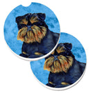 Blue Brussels Griffon Car Coasters – Set of 2 - Absorbent Stone with Fun & Functional Artwork LH9388BUCARC