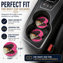 Pink Papillon Set of 2 Cup Holder Car Coasters Absorbent Round Sandstone Coasters Gifts for Men or Women, 2.5, Multicolor