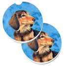 Blue Dachshund Car Coasters – Set of 2 - Absorbent Stone with Fun & Functional Artwork LH9391BUCARC