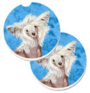Blue Chinese Crested Car Coasters – Set of 2 - Absorbent Stone with Fun & Functional Artwork LH9392BUCARC