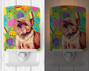 Brussels Griffon Easter Eggtravaganza Ceramic Night Light Compact, UL-Certified, Ideal for Bedroom, Bathroom, Nursery, Hallway, Kitchen, 6x4x3, Multicolor