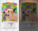 Australian Cattle Dog Easter Eggtravaganza Ceramic Night Light Compact, UL-Certified, Ideal for Bedroom, Bathroom, Nursery, Hallway, Kitchen, 6x4x3, Multicolor