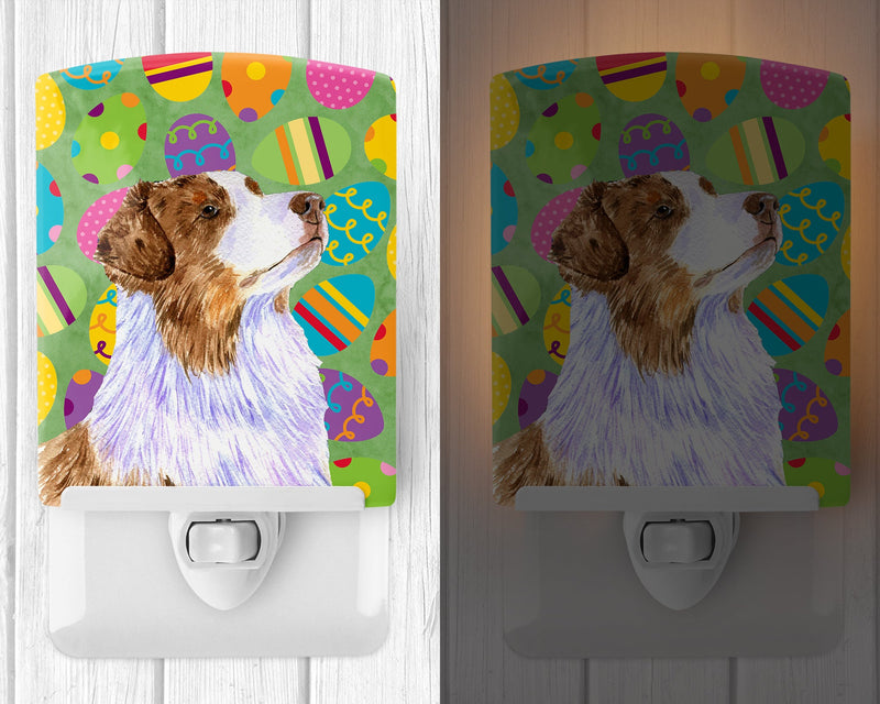 Australian Shepherd Easter Eggtravaganza Ceramic Night Light LH9408CNL