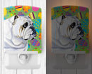 Bulldog English Easter Eggtravaganza Ceramic Night Light Compact, UL-Certified, Ideal for Bedroom, Bathroom, Nursery, Hallway, Kitchen, 6x4x3, Multicolor