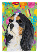 Cavalier Spaniel Easter Eggtravaganza House Flag 28x40 Porch Sleeve Pole Decorative Outside Yard Banner Artwork Wall Hanging, Polyester