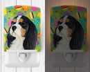 Cavalier Spaniel Easter Eggtravaganza Ceramic Night Light Compact, UL-Certified, Ideal for Bedroom, Bathroom, Nursery, Hallway, Kitchen, 6x4x3, Multicolor