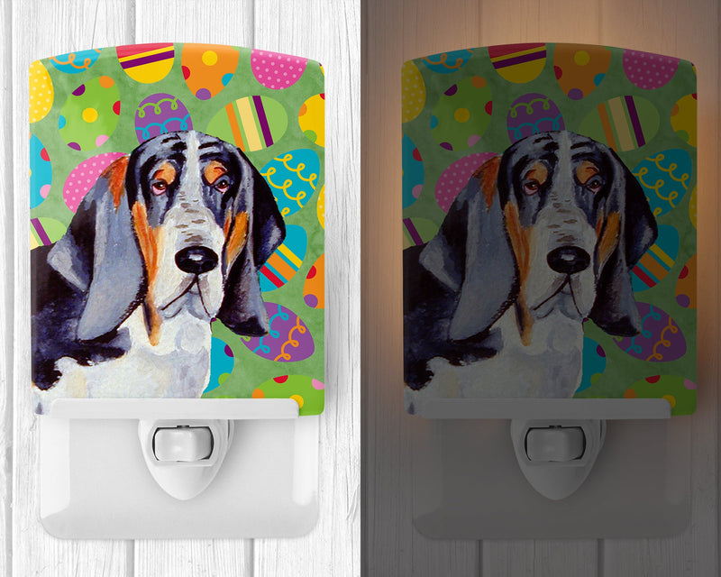 Basset Hound Easter Eggtravaganza Ceramic Night Light LH9417CNL