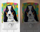 Basset Hound Easter Eggtravaganza Ceramic Night Light Compact, UL-Certified, Ideal for Bedroom, Bathroom, Nursery, Hallway, Kitchen, 6x4x3, Multicolor