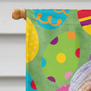 Bearded Collie Easter Eggtravaganza House Flag 28x40 Porch Sleeve Pole Decorative Outside Yard Banner Artwork Wall Hanging, Polyester