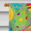 Basset Hound Easter Eggtravaganza House Flag 28x40 Porch Sleeve Pole Decorative Outside Yard Banner Artwork Wall Hanging, Polyester