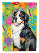 Bernese Mountain Dog Easter Eggtravaganza House Flag 28x40 Porch Sleeve Pole Decorative Outside Yard Banner Artwork Wall Hanging, Polyester