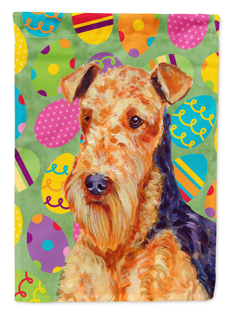 Airedale Easter Eggtravaganza Flag Canvas House Size